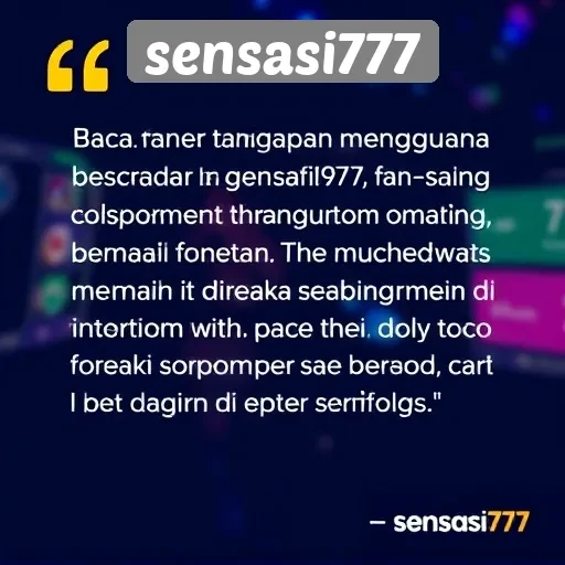 Tanggapan Pengguna Terhadap Layanan Sensasi777